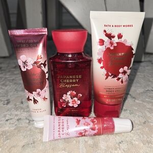 Bath & Body Works Japanese Cherry Blossom Collection 4 Piece Set